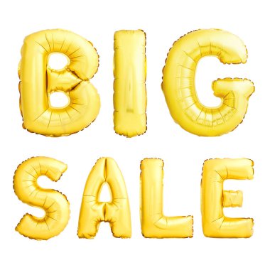 Büyük satış altın Sisme Balonlar beyaz izole