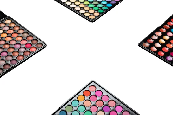 Μακιγιάζ eyeshadow πολύχρωμο παλέτες ως φόντο μακιγιάζ — Φωτογραφία Αρχείου