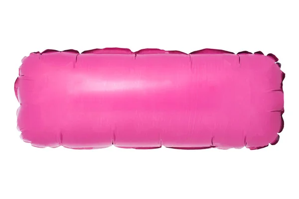 Różowy balon nadmuchiwany na białym tle — Zdjęcie stockowe
