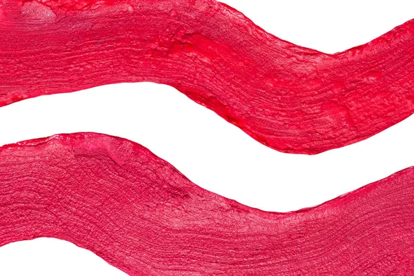 Tracce di rossetto isolate su bianco — Foto Stock