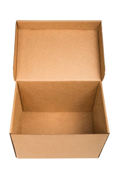 Caja de almacenamiento de archivo de cartón aislado en blanco — Foto de Stock