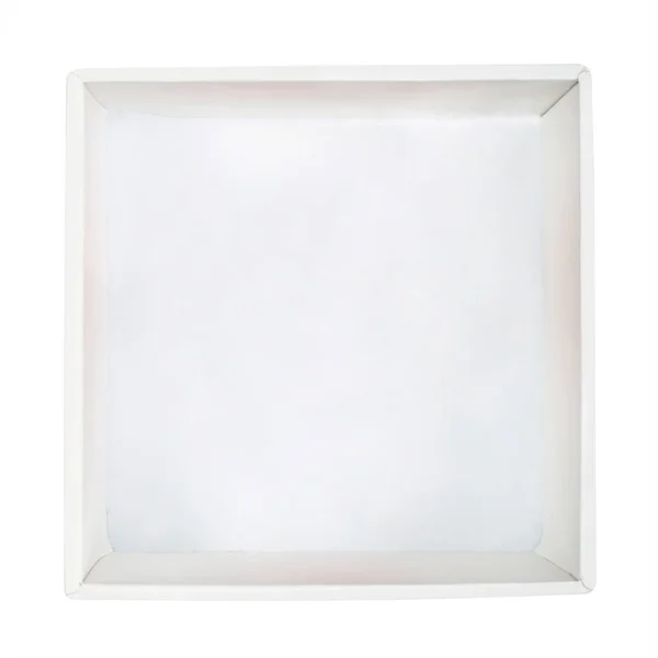Fehér karton doboz elszigetelt fehér background — Stock Fotó