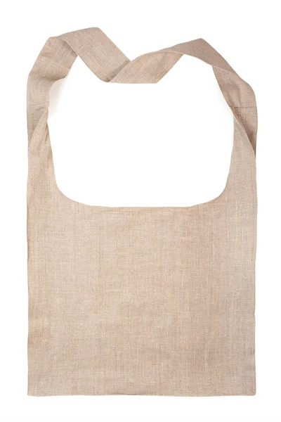Linen fabric bag isolated on white background — Stock Photo, Image