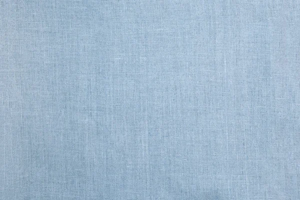 ブルーのリネンのファブリックのテクスチャです。麻織物の背景 — ストック写真