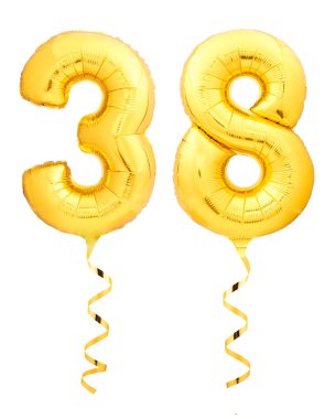 Altın şişme balon yapılmış otuz sekiz 38 numara