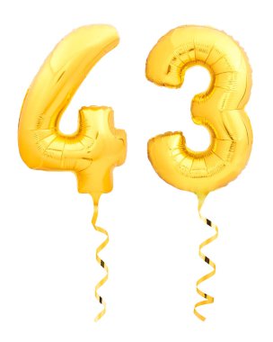 Altın Beyaz kurdele ile şişme balon yapılmış kırk üç 43 numara