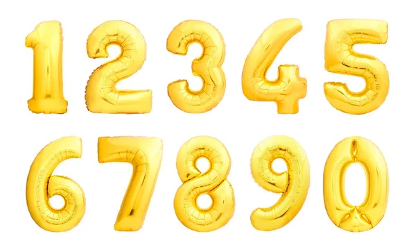 Numbers set made of inflatable balloons — Stock Photo, Image