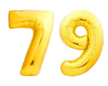 Altın sayı 79 yetmiş dokuz şişme balon yapılan