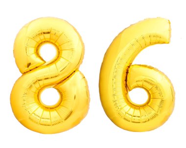 Şişme balon altın sayı 86 seksen altı yaptım