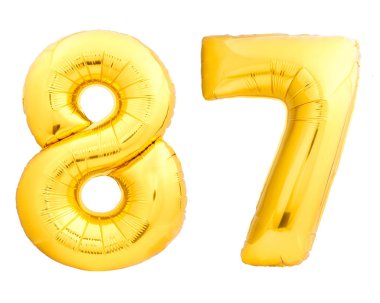 Altın sayı 87 seksen yedi şişme balon yapılan