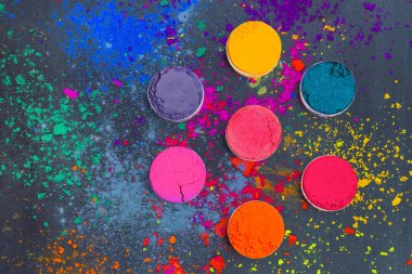 Hint Holi festival renkleri Düz yatıyordu