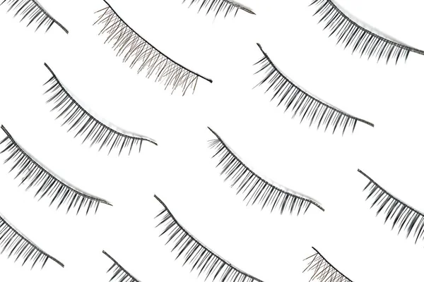 False eyelashes isolated on white background. Beautiful eyelash extensions — Stock Photo, Image