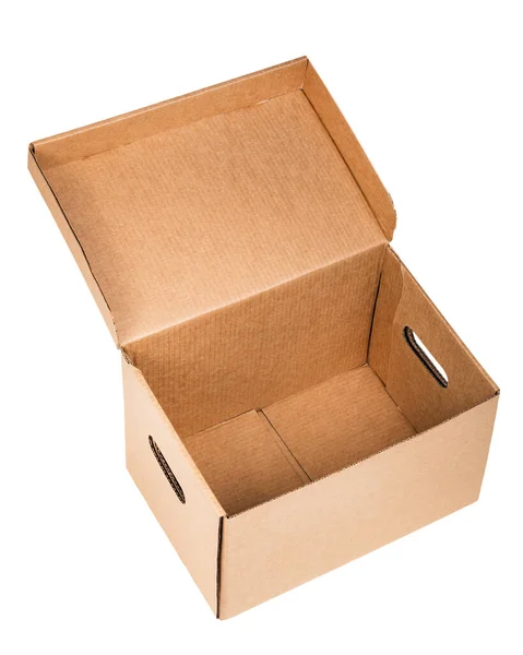 stock image Cardboard archive storage box open lid