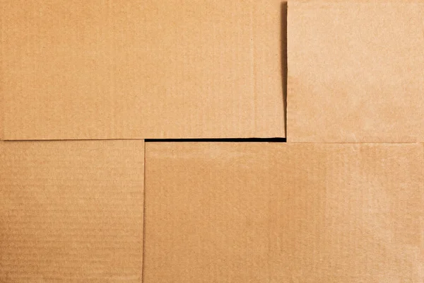 Над видом картона прямоугольная коробка изолированы на белом фоне — стоковое фото