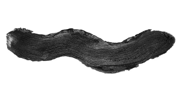 Zwarte penseelstreek geïsoleerd op een witte — Stockfoto