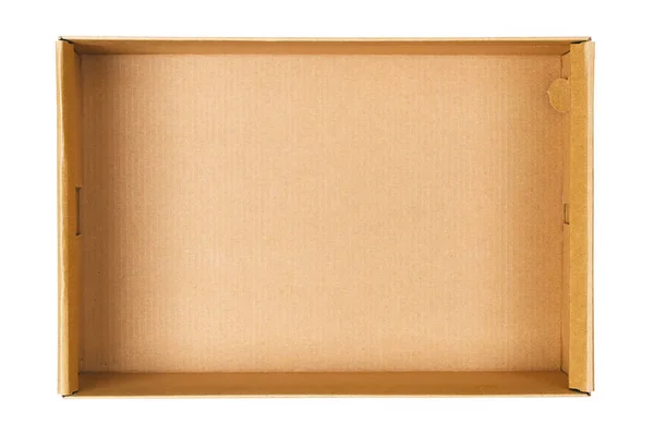 Cardboard box isolated on white background. Corrugared carton box — Stock Photo, Image
