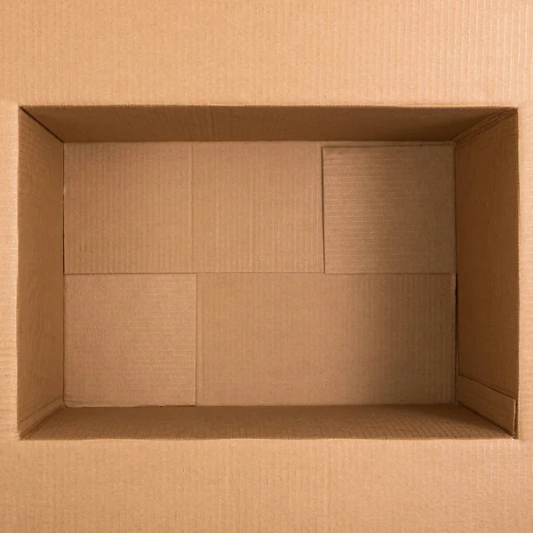 Cardboard archive storage box open lid