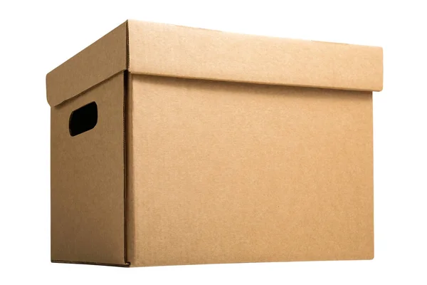 Karton Archívum tároló doboz elszigetelt fehér background — Stock Fotó