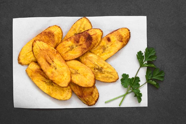 Plantains 전통과 아메리카 그리고 남아메리카에 채광과 슬레이트에 — 스톡 사진