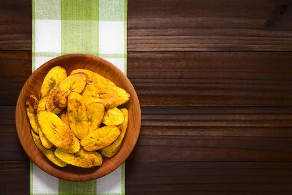 Rodajas Fritas Plátanos Maduros Tentempié Tradicional Popular Acompañamiento América Central — Foto de Stock