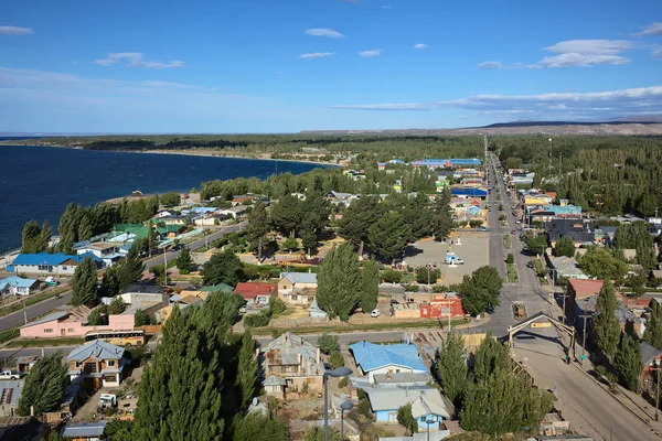 Chile Chico Chile Febrero 2016 Vista Desde Mirador Plaza Del — Foto de Stock