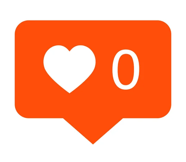 No likes icon. Vector icon of social media notification about no likes