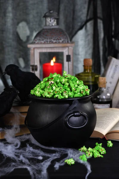 Zombi popcorn pot Halloween — Stock Fotó