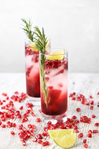 Pomegranate Gimlet Gin Based Cocktail Lime Juice Gin Can Replaced — Stock Photo, Image