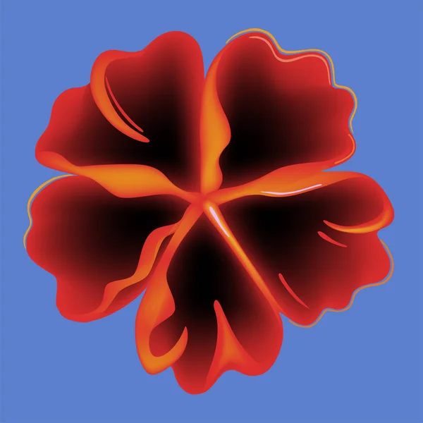 Rauchmuster Blume Fünf Blütenblatt Isoliert Auf Dem Hintergrund Vektor Illustration — Stockvektor