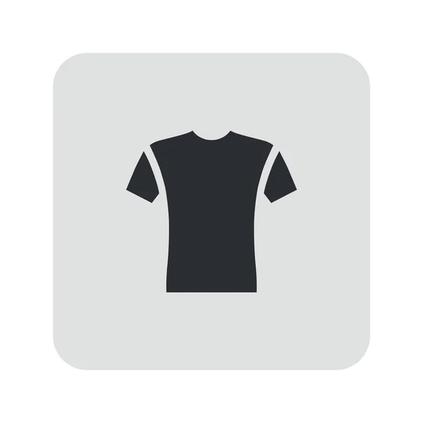 Kurzarm Shirt Vorderseite Flacher Stil Vektorisolierte Abbildung — Stockvektor