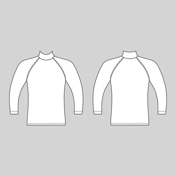 Shirt Άνθρωπος Πρότυπο Μπροστά Πίσω Θέα Διανυσματικά Εικονογράφηση Που Απομονώνονται — Διανυσματικό Αρχείο