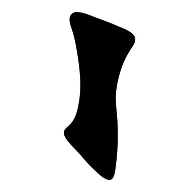 Ana Çince hiyeroglif hat grafik sembolü öğesi (dikey çizgi), vektör illüstrasyon izole beyaz arka plan üzerinde renkli