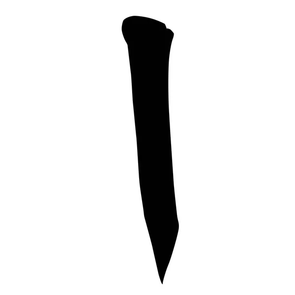 Kaligrafi Hieroglif Tiongkok Mewarnai Kunci Karakter Dasar Nomor Line Ilustrasi - Stok Vektor