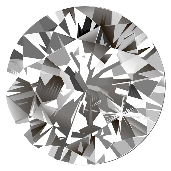 Abstrato Poligonal Diamante Retroiluminação Mural Interior Jóias Pintura Isolado Almofada — Vetor de Stock
