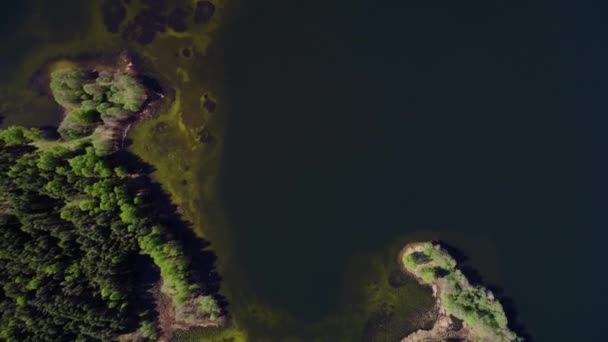 아름 다운 호수 공중 보기 — 비디오