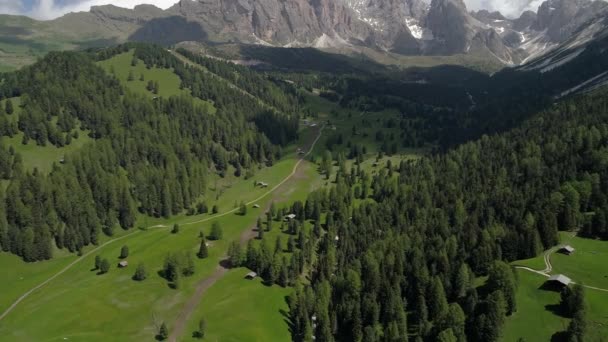 Vuelo sobre el bosque en las montañas — Vídeo de stock