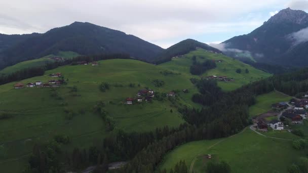 Flyg över skogen i bergen — Stockvideo