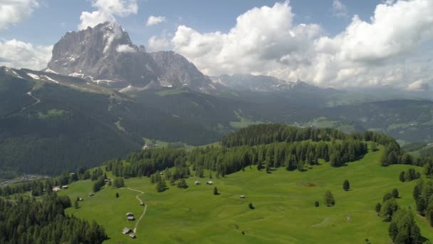 Volo sopra la foresta in montagna — Video Stock