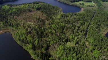 güzel göl havadan görünümü