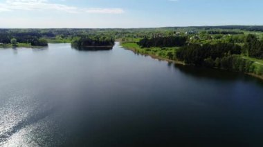 güzel göl havadan görünümü