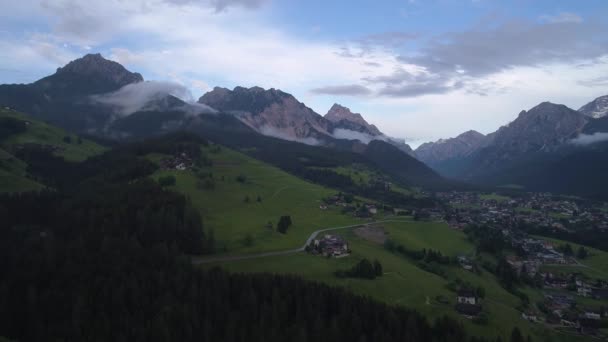 Flight over forest in mountains — Stock Video