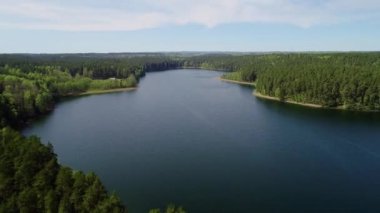 güzel göl havadan görünümü