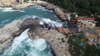 Mallorca 'da güzel sahil üzerinden uçuş