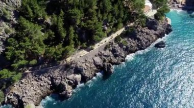 Mallorca 'da güzel sahil üzerinden uçuş