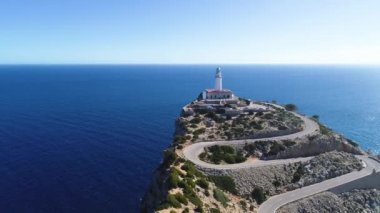 Mallorca, İspanya'da Far Formentor deniz feneri