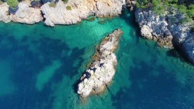 Mallorca 'da güzel sahil üzerinden uçuş