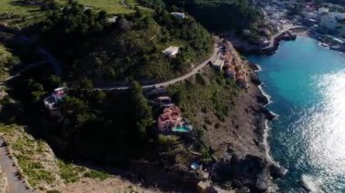 Mallorca 'da güzel sahil üzerinden uçuş