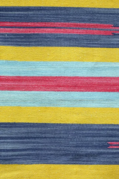 Ткань Текстурированная Вязаные Красочные Горизонтальные Полосы Качестве Фона Вертикальный Вид — стоковое фото
