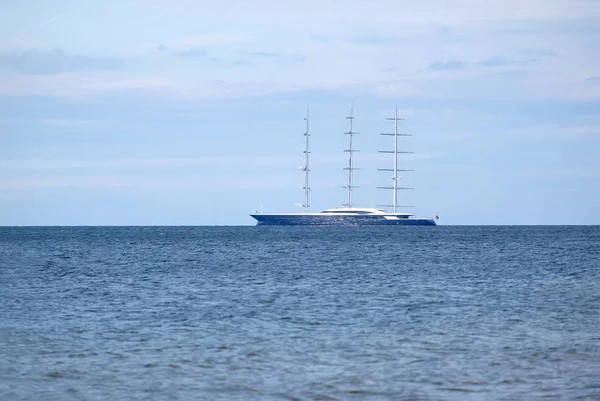 Jurmala Latvia Septiembre 2019 Yate Lujo Black Pearl Mayor Velero —  Fotos de Stock