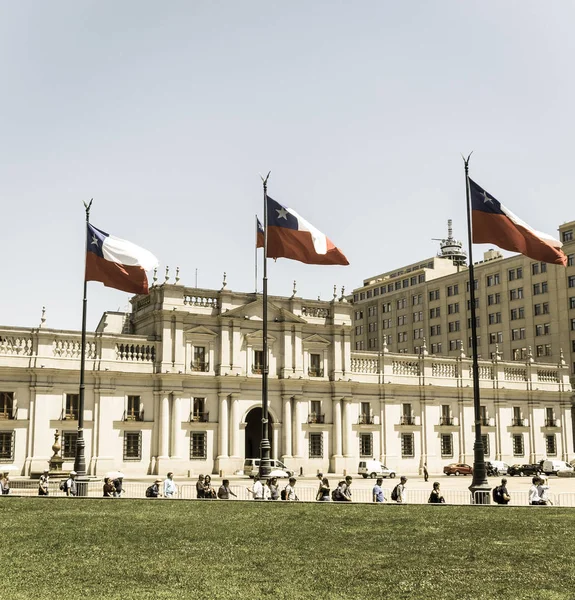 Santiago Chile Chile Janeiro 2018 Vista Palácio Presidencial Conhecido Como — Fotografia de Stock